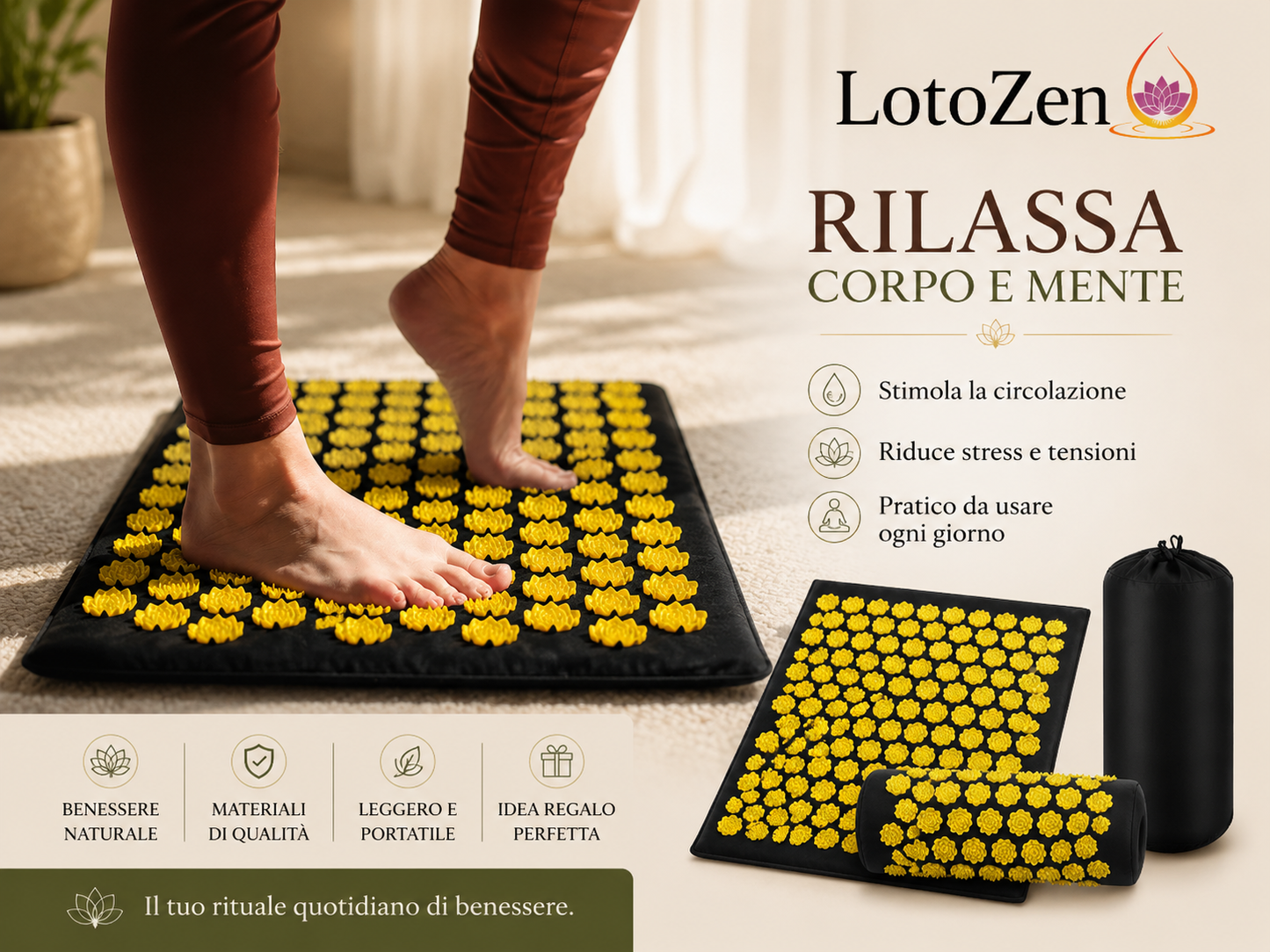 NidoZen™ – Il tappetino di agopressura per ritrovare relax, sollievo e benessere
